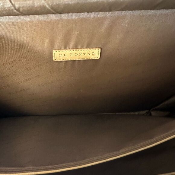 El Portal Tan Leather Bag/Lap Top Holder - Picture 6 of 13